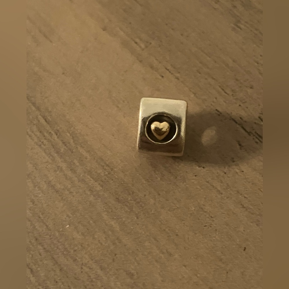 Pandora 14k Gold and Silver “Heart of Gold” Charm